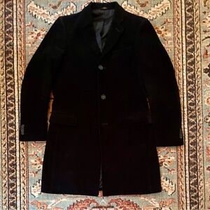 Black Velvet Chesterfield Overcoat